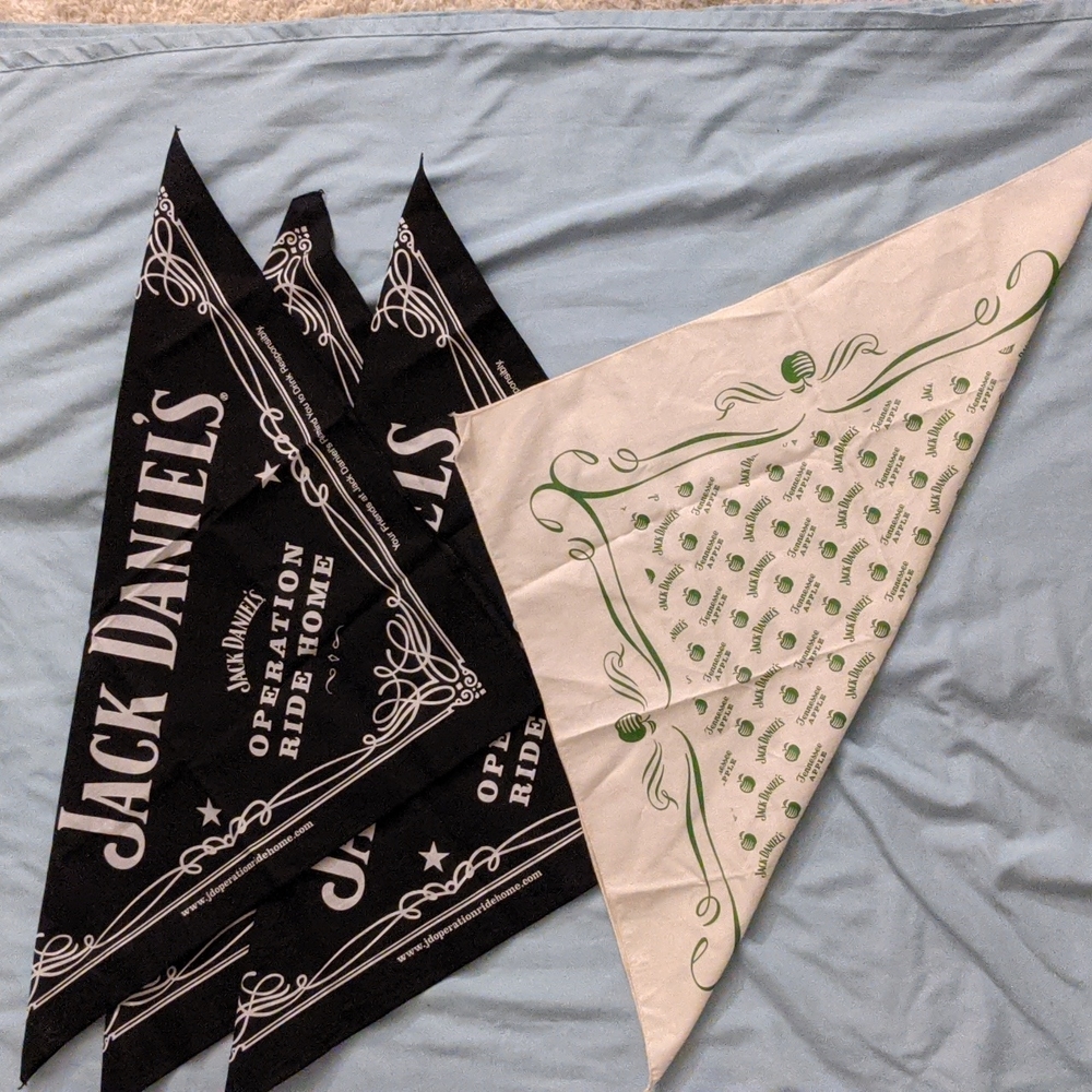 Lot of 5 Jack Daniels Bandanas & 1 Tito's